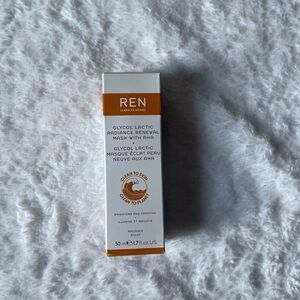 NWT REN Clean Skincare Glycol Lactic Radiance Renewal Mask with AHA 1.7 Fl oz